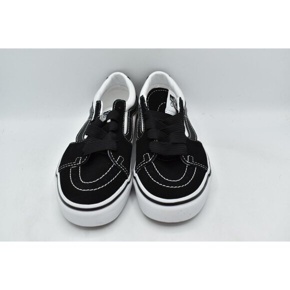 Vans Womens Size 7 SK8 Low Black White Lace Up Casual Sneakers Shoes - Picture 2 of 9